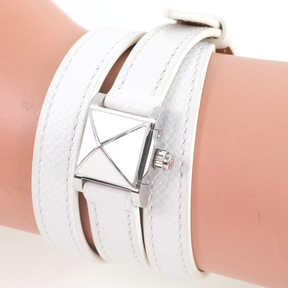 Hermes Medor Rock Quartz Lacquered Steel and Leather 16